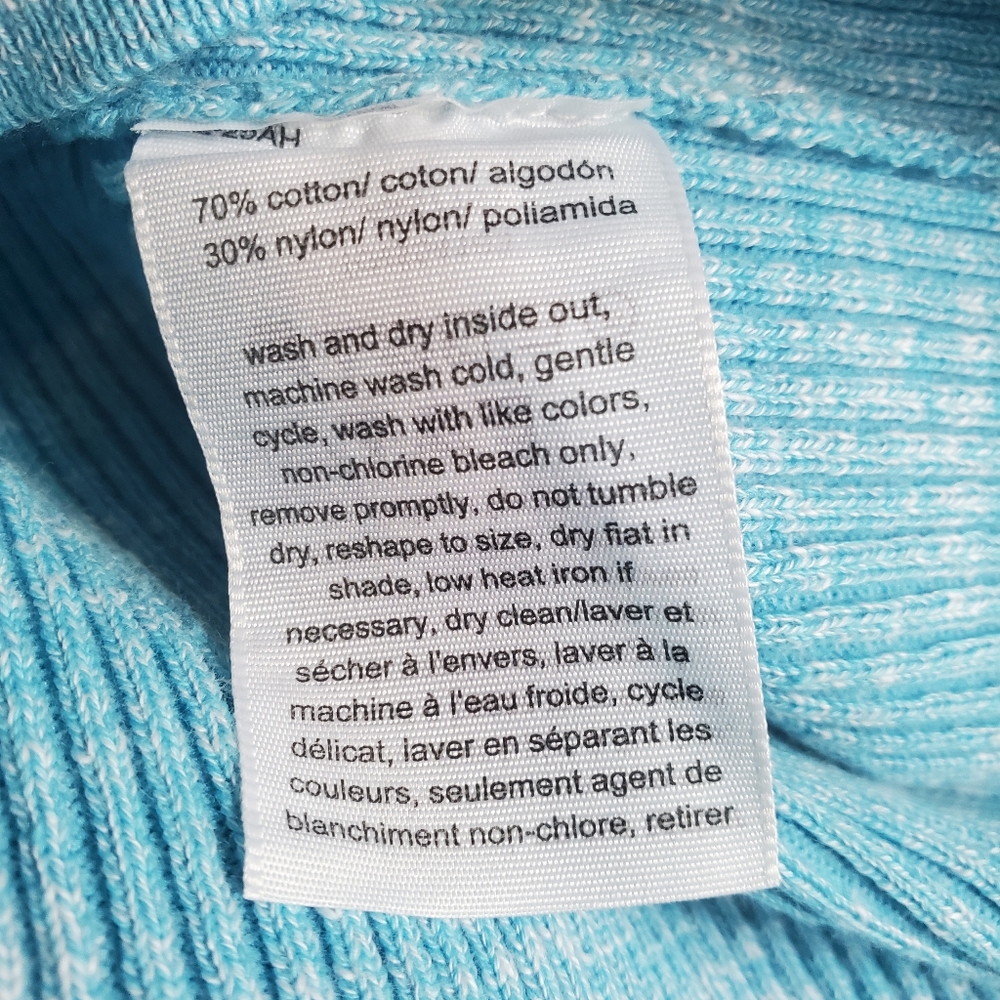 TOMMY JEANS Women's Large Blue Cropped Sweater Tank Top New with Tags - Picture 6 of 6